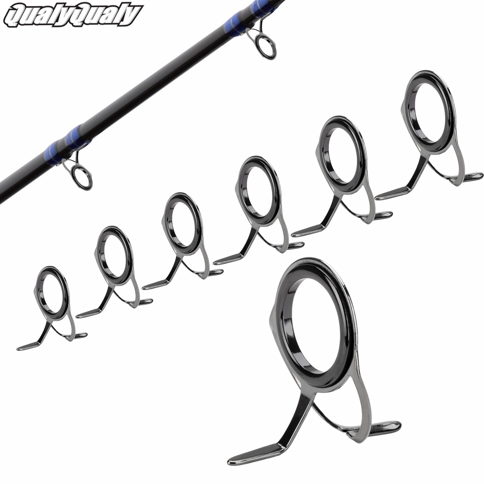 Fishing Rod Repair Kit - 7pcs Fishing Rod Guides Repair Kit