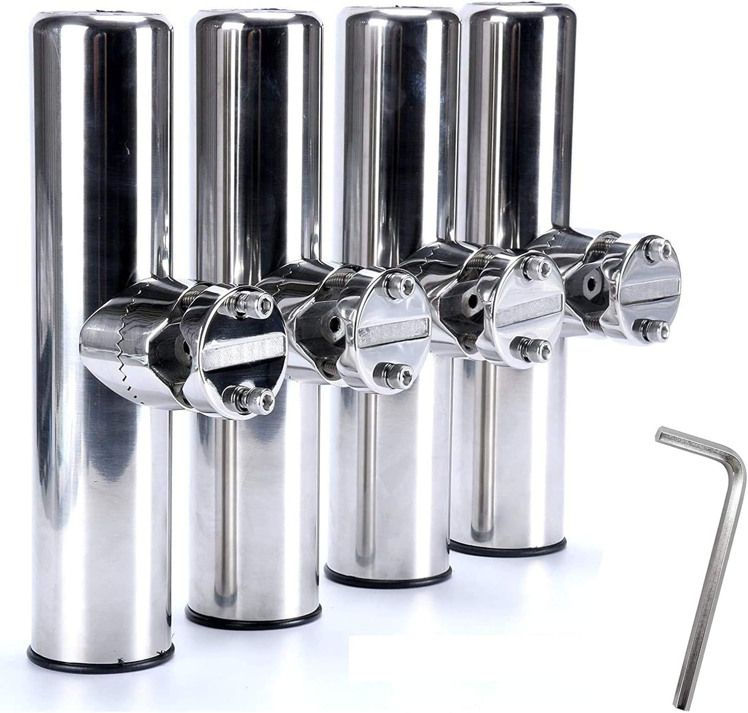 Fishing Rod Holder - Stainless Clamp Rod Holder Steel Mount