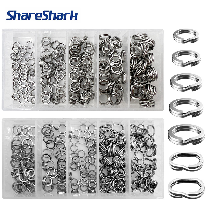 Fishing Rod Case - ShareShark 200pcs/box High-Strength Stainless Steel Split