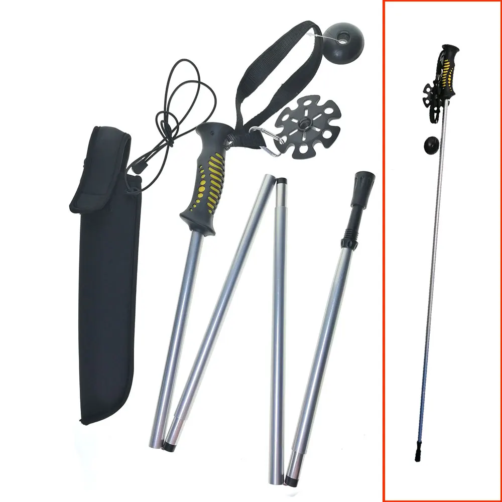 Fishing Rod Fly - 139cm Folding Alumimum Wading Staff Light