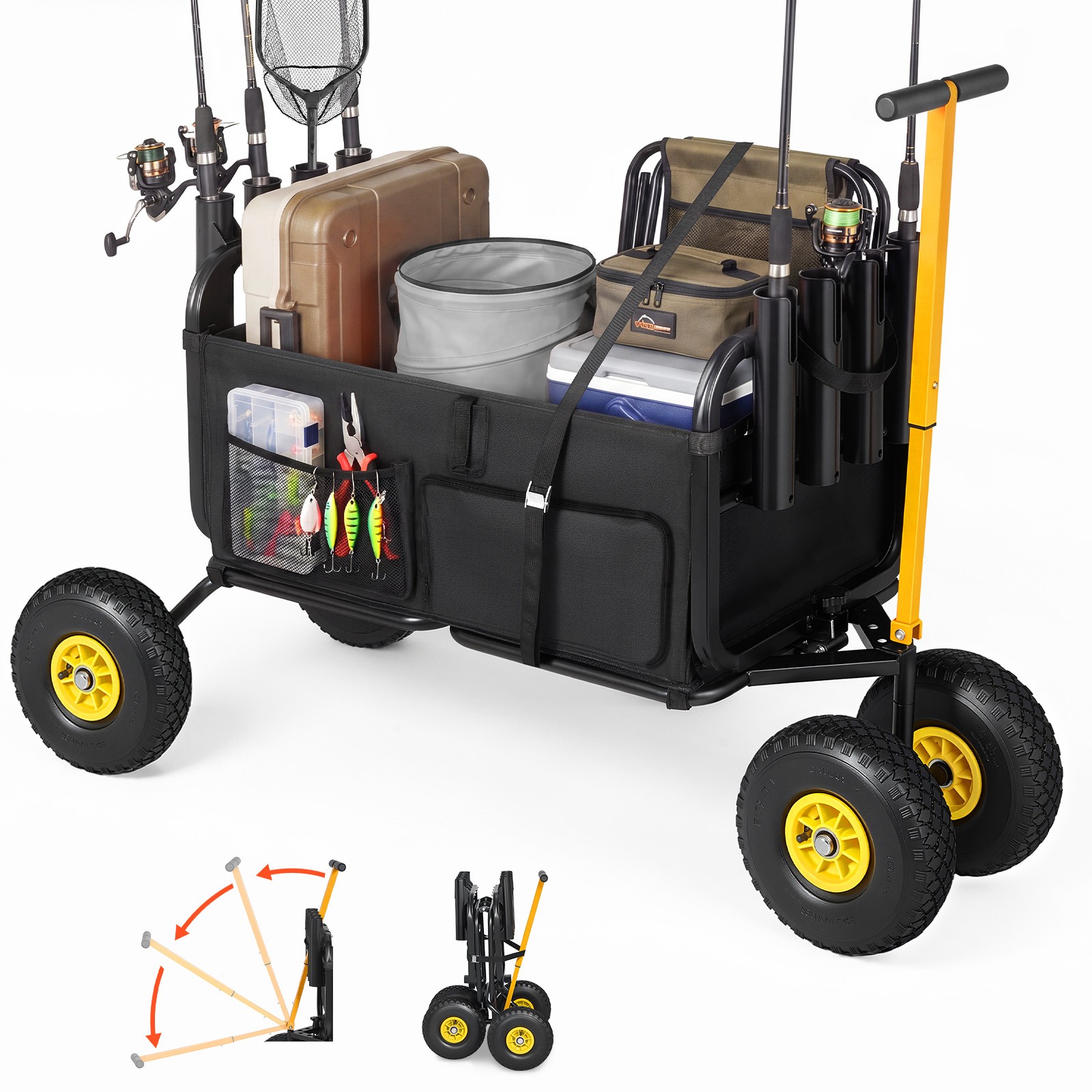 Fishing Rod Holder - Uimoso Foldable Beach Fishing Cart, 300