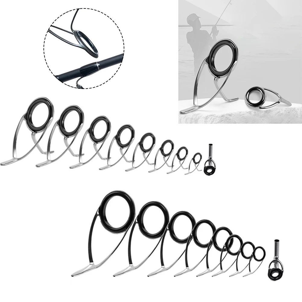 Fishing Rod Building Kit - 9pcs Fishing Rod Top Ring Tip