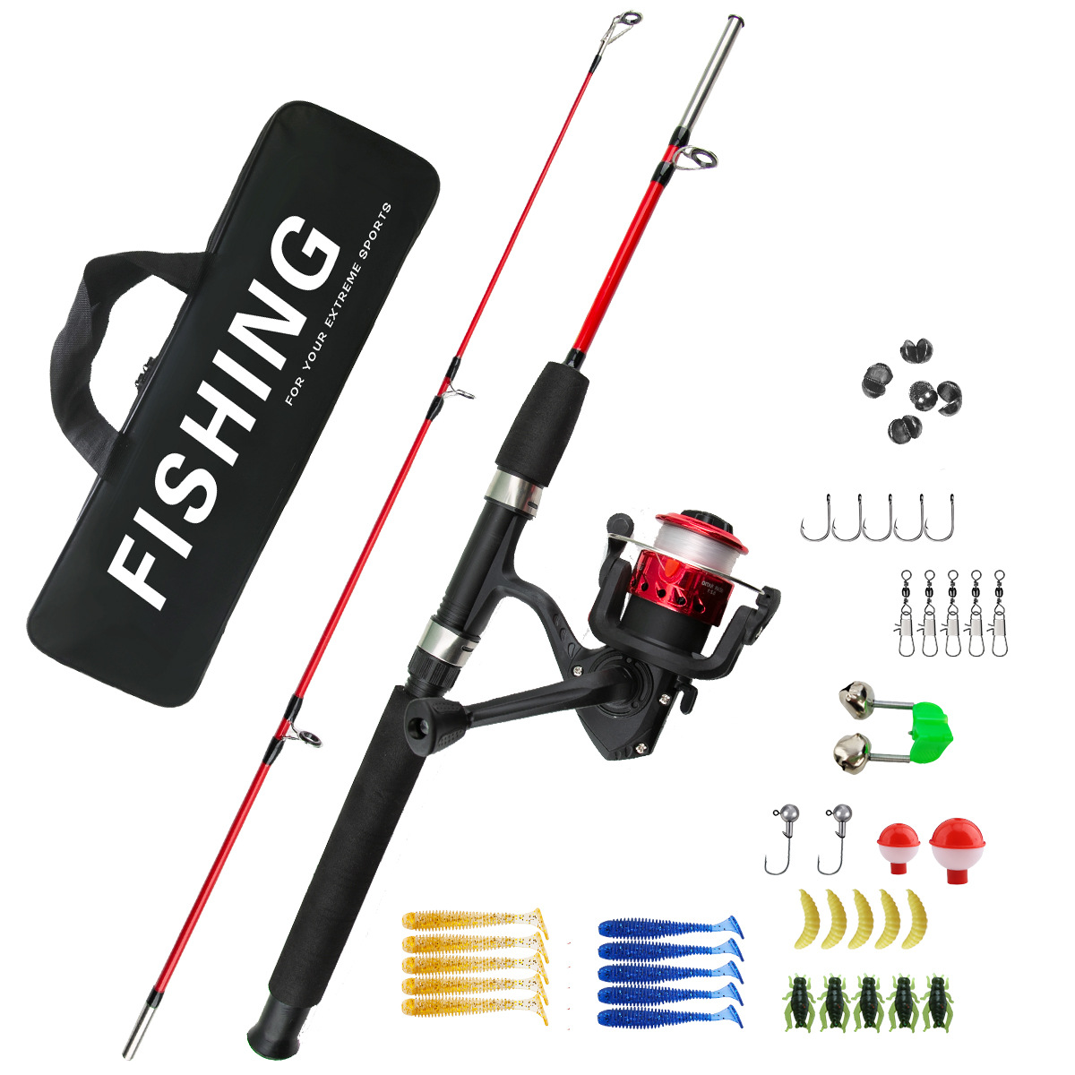 2 Sections Ice Fishing Rod Com - Fishing Rod Ice 评论和价格