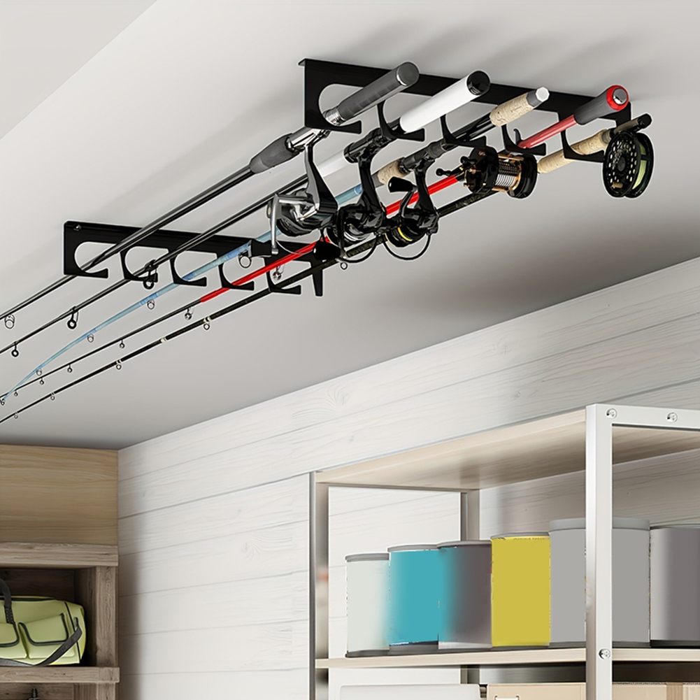 B48B-Wall/Ceiling Mount Fishin - Fishing Rod Rack 评论和价格