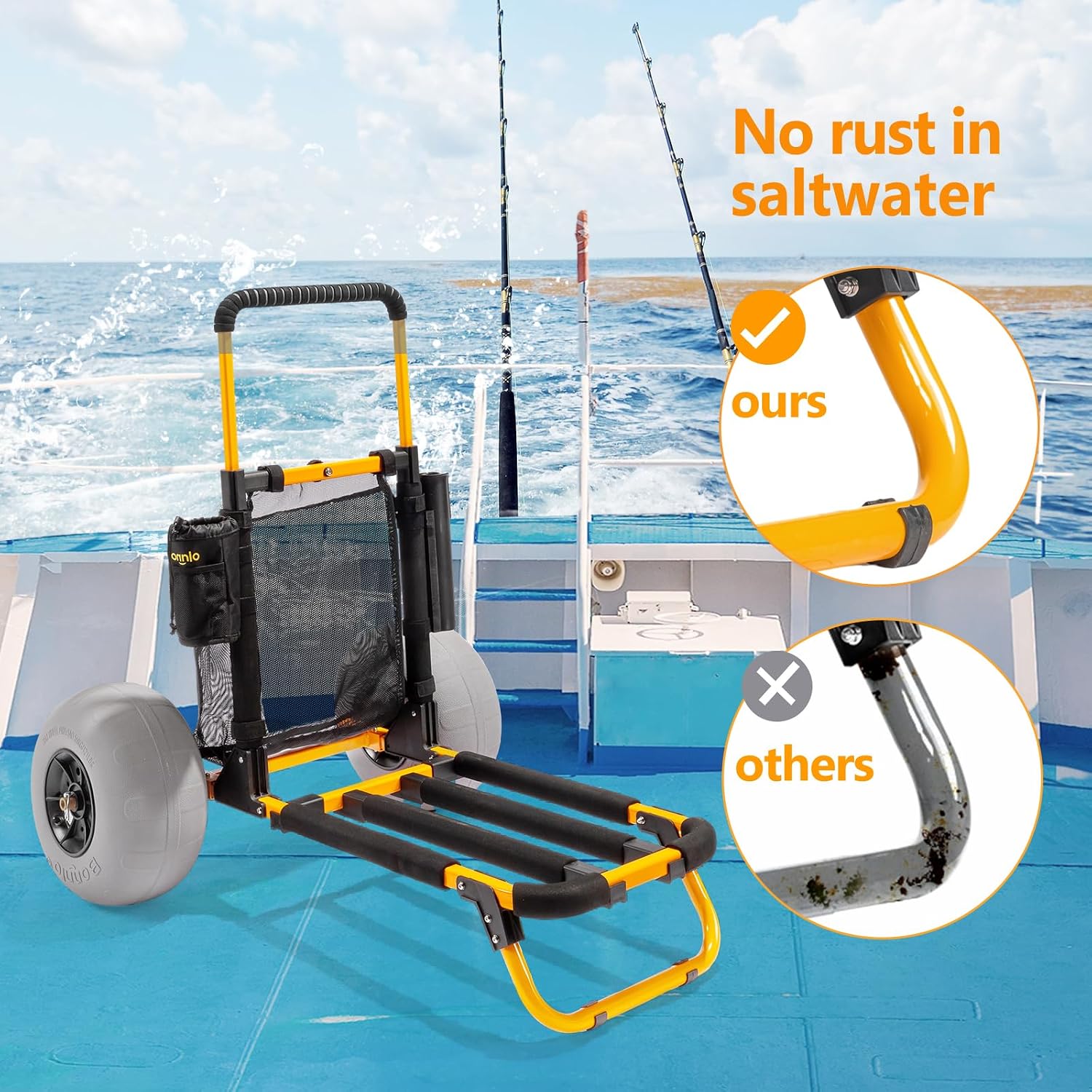 Bonnlo Beach Fishing Cart, Bea - Fishing Rod Holder 评论和价格