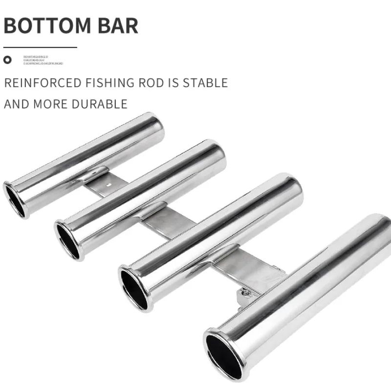 Stainless Steel 4 Tubes Rod Ho - Fishing Rod Holder 评论和价格