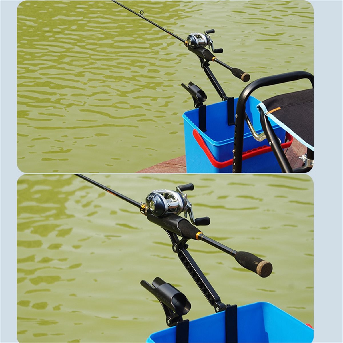 POPULAR-2pcs Adjustable Bucket - Fishing Rod Holder 评论和价格