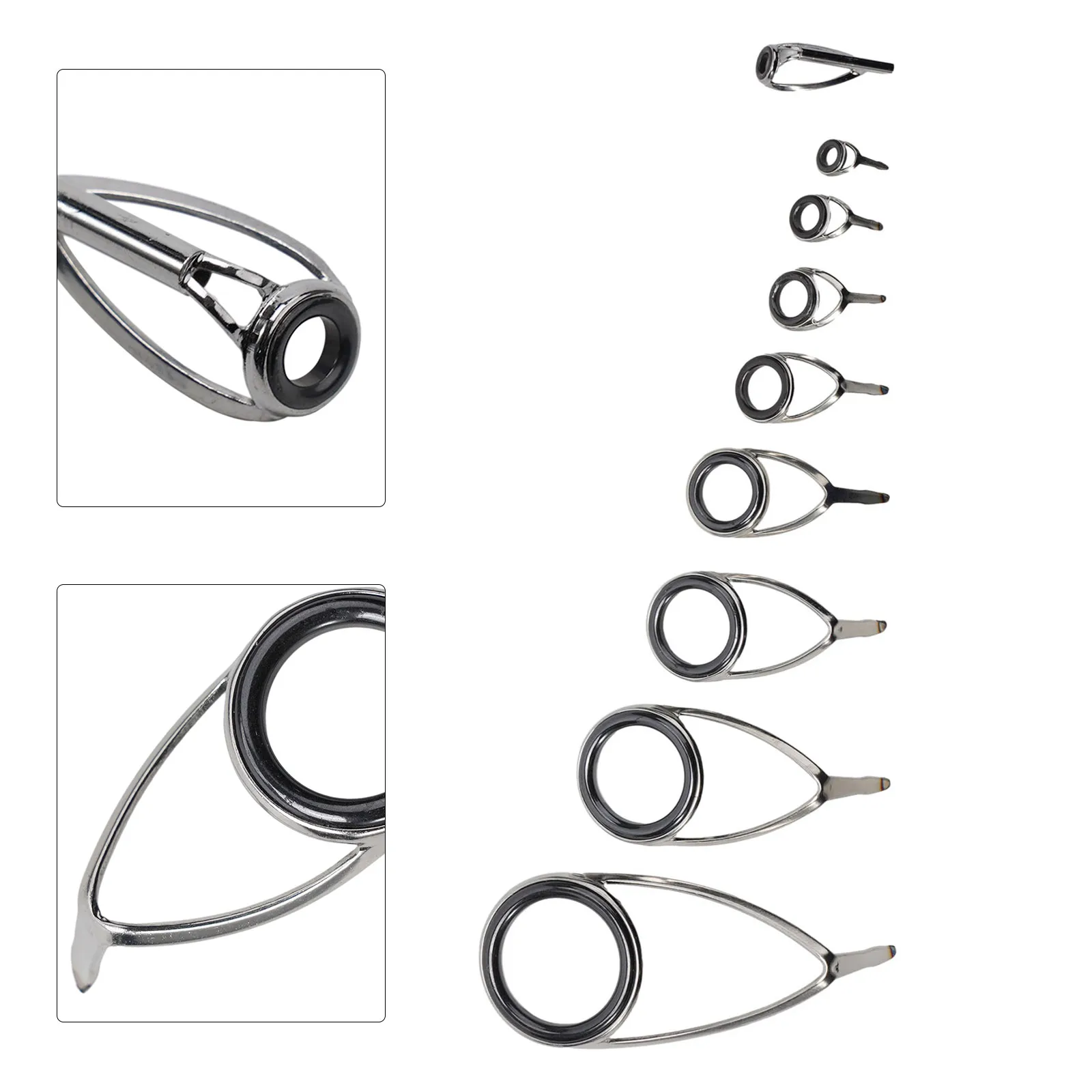 9pcs Fishing Rod Top Ring Tip  - Fishing Rod Building Kit 评论和价格