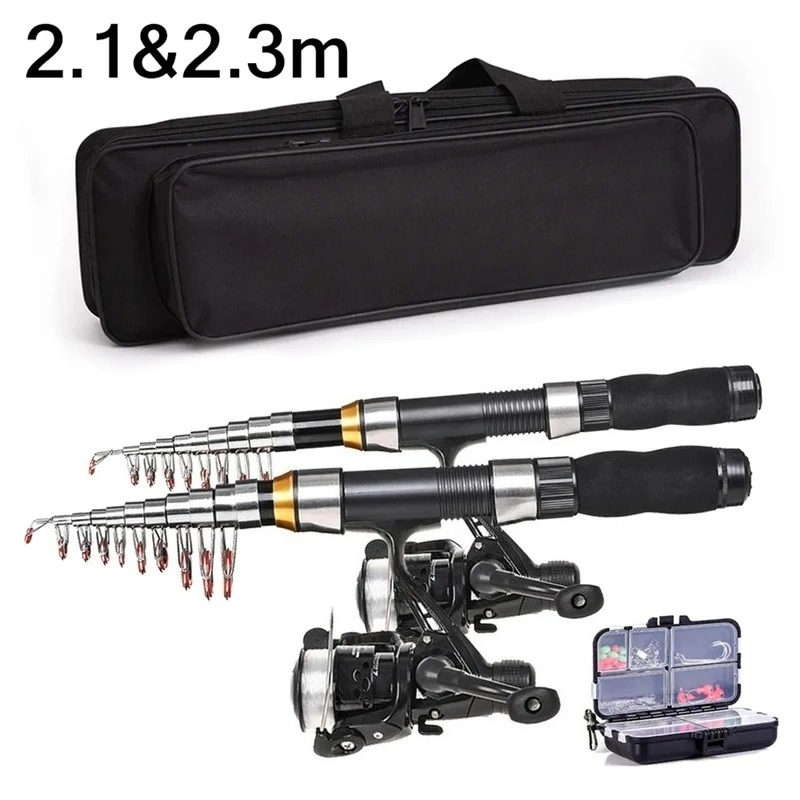 BRAVMAK 2.1/ 2.3 mTelescopic F - Fishing Rod Spinning 评论和价格